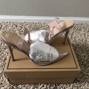 asos design pixie pointed high heels with studs